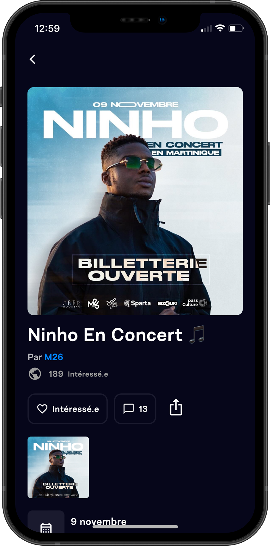 Exemple d'application mobile